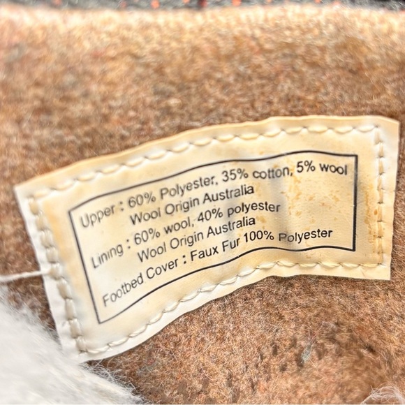 MERRELL Sz 8 Juno Wool Slip-On Sherpa Lined Clogs Colourful Pattern Round Toe - Picture 8 of 8